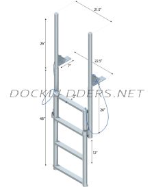 4 Step Finger Pier Lift Ladder with 2" Standard Steps
