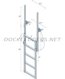 5 Step Finger Pier Lift Ladder with 2" Standard Steps