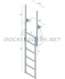 6 Step Finger Pier Lift Ladder with 2" Standard Steps