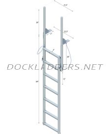 7 Step Finger Pier Lift Ladder with 2" Standard Steps