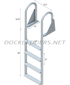 4 Step Swing Ladder with 3-1/2" Wide Steps
