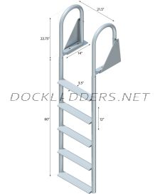 5 Step Swing Ladder with 3-1/2" Wide Steps