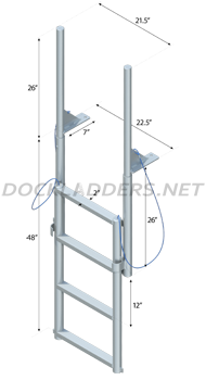 Finger Pier Lift Ladders - Standard Steps