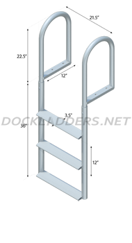 Straight Dock Ladders - Wide Steps