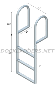 Straight Dock Ladders - Standard Steps